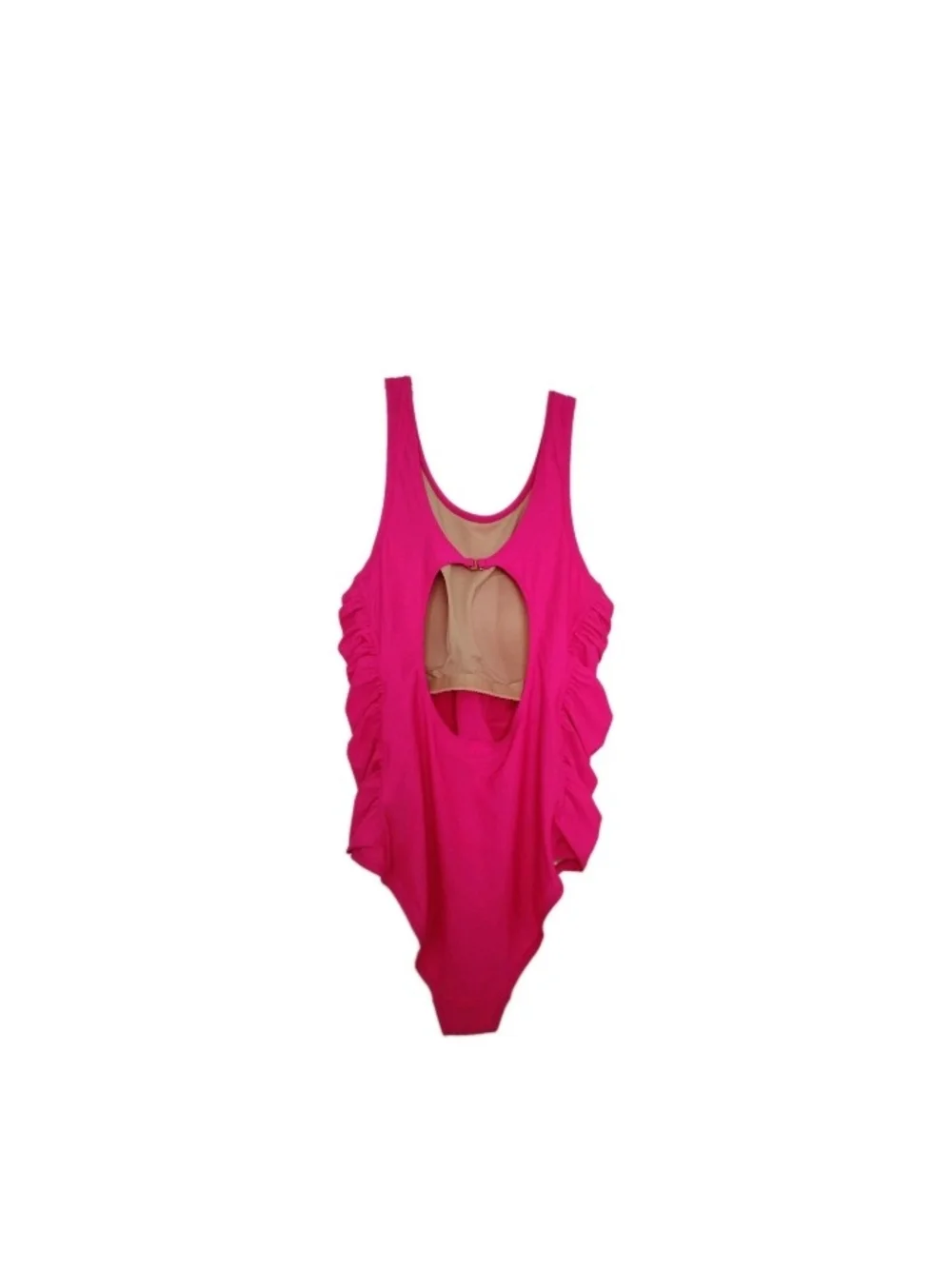 Baby Bump Motherhood Maternity One-Piece Swimsuit Bright Pink NWT Size XL